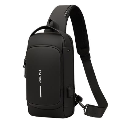 Picture of Men Multifunction Anti-Theft Usb Shoulder Bag Crossbody Bag Travel Sling Bag Pack Messenger Pack Chest Bag For Male - Bag