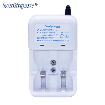 Picture of Doublepow DP-D02 Standard Charger For 1.2V AAA/AA/C/D Size & Rechargeable 9V Ni-MH/Ni-Cd Battery (No Full Charge Indication) - 1 Piece ( White )
