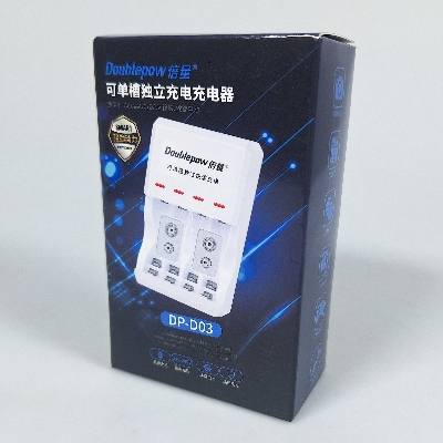 Picture of Doublepow D03 Standard Battery Charger for 1.2V  AA/AAA Size & Rechargeable 9V Ni-MH/Ni-Cd Battery (No Full Charge Indication Facility) - 1 Piece ( White )