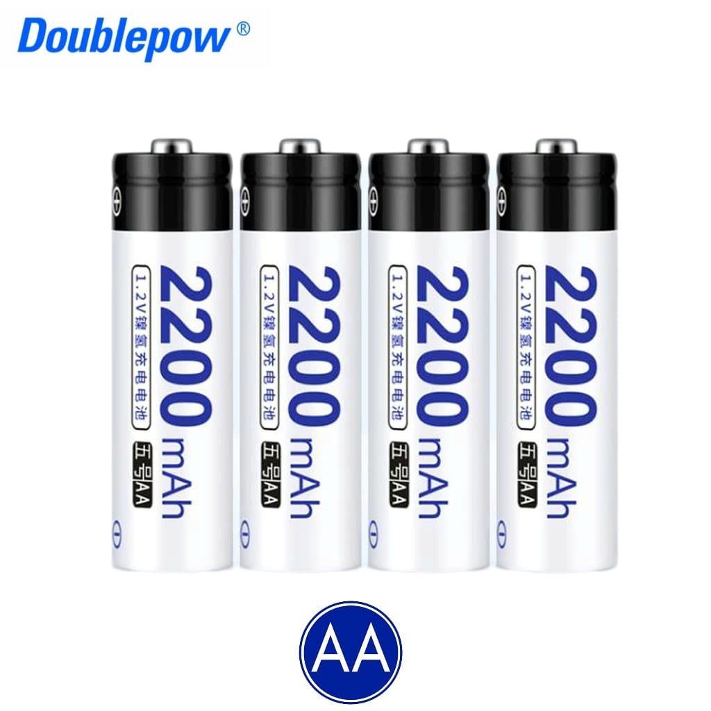 Picture of Doublepow AA Size 1.2V 2200mAh Ni-MH High Performance Rechargeable Battery for Toys, Household DC Electronics Devices - 4 Pieces (Charger not included) ( Maroon )