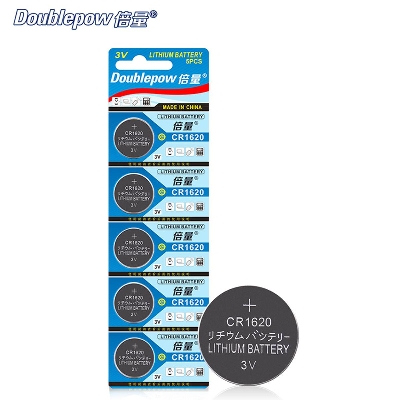 Picture of Doublepow CR1620 Lithium Coin Cell Button Battery (5 Pieces) ( Silver )