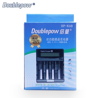 Picture of Doublepow DP-K68 Multifunctional Intelligent LCD Display Dual Volt (1.2V/3.7V) Battery Charger for 1.2V Ni-MH/Ni-Cd AA/AAA & 3.7V Li-ion Battery Charger - 1 piece ( Black )