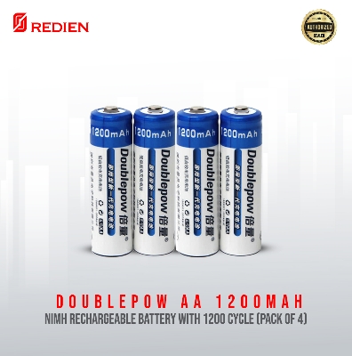 Picture of Doublepow AA Size 1.2V 1200mAh Ni-MH Rechargeable Battery with 1200 Cycle (Pack of 4) (No Battery Charger Included) ( Blue )