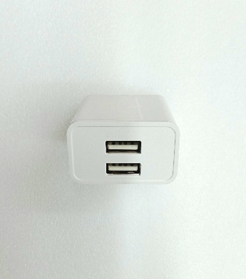 Picture of Portable 2 Ports 5V 2A Output USB Wall/Travel Adapter Mobile Phone Charging Station - 1 Piece ( White )