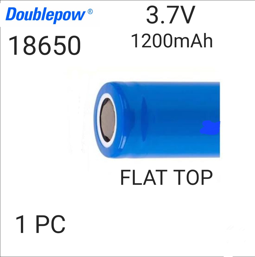 Picture of Doublepow ICR 18650 3.7V 1200mAh LSD Li-on Rechargeable Battery (Flat Top) - 1 Piece ( Blue )