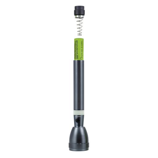 Picture of GEEPAS Original GFL3827N Rechargeable LED Flashlight (Torch Light Body Color : Grey), Portable & Lightweight | 18650 3.7V 3000mAh Li-ion Rechargeable Battery | 3hrs Working | Ideal for Indoor & Outdoor Activities | Powerful Torch - 1 Piece ( oxidation )