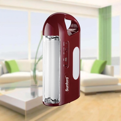 Picture of Sunford SF-4840EL Rechargeable Emergency Lantern with Power Bank Facility - 1 Piece ( Maroon )