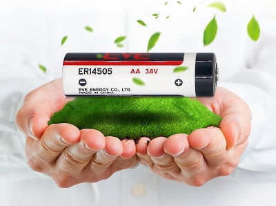 Picture of EVE ER14505 (Can be used instead of LS14500) 3.6V 2700mAh Lithium Li-SOCl2 AA Size Meter Battery - 1 Piece ( Multicolor )