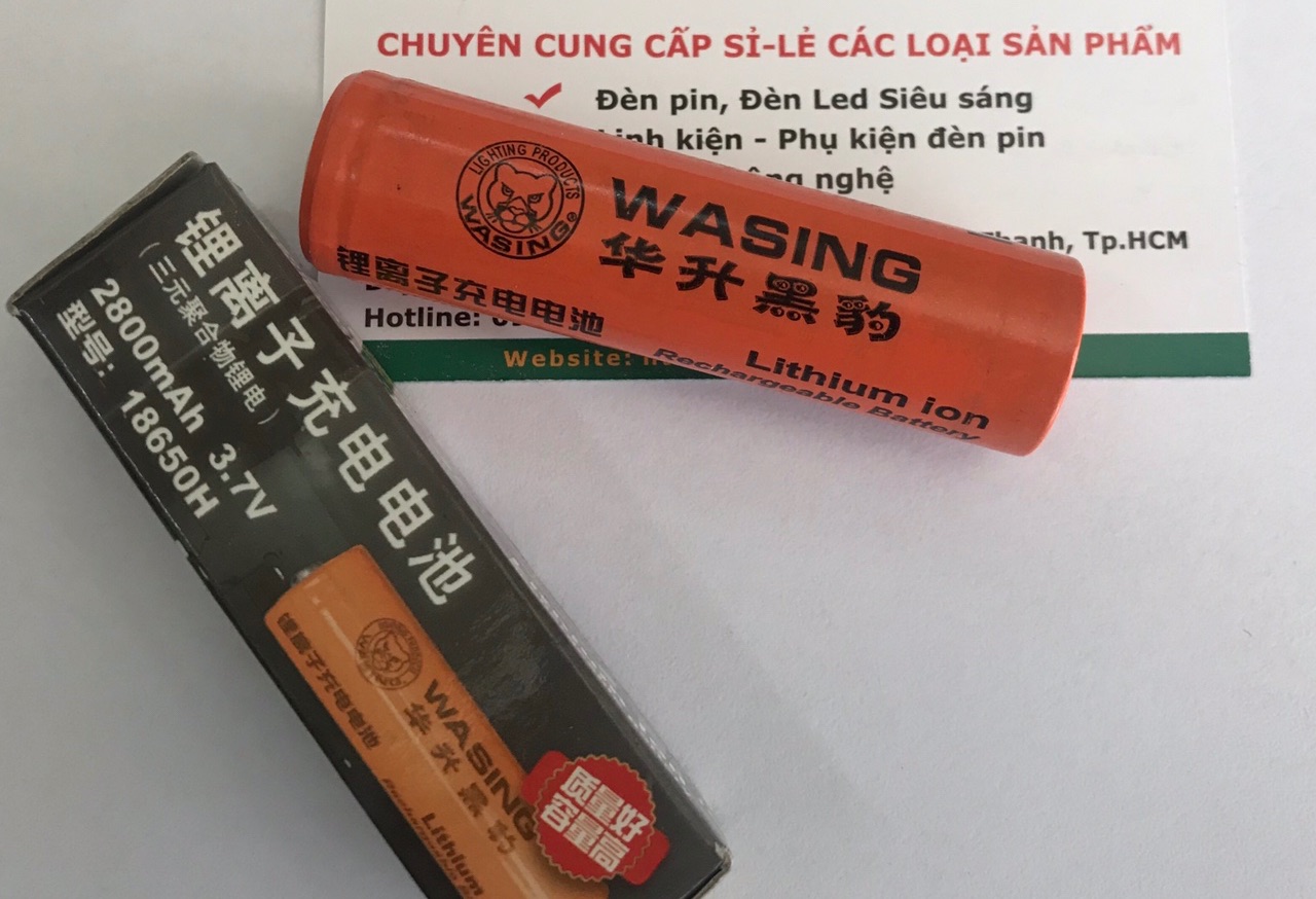 Picture of WASING 18650 3.7V 2800mAh High Capacity Rechargeable Lithium ion Battery (Point Top) - 1 piece ( Orange )