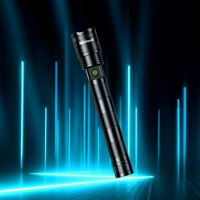 Picture of Sunford  SF-471ZL Telescoping Zoomable 20W High Powered White LASER LED Flashlight - 1 Piece ( Black )