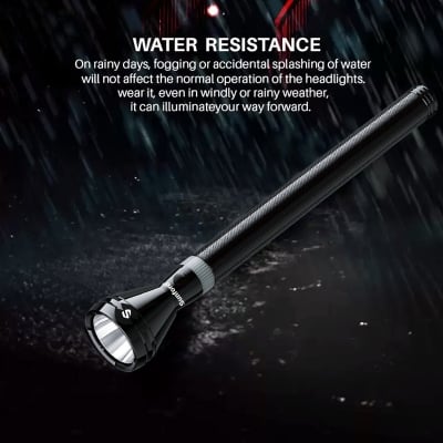 Picture of Sunford Rechargeable LED Flashlight Model SF-4419SL-5C - 1 Piece ( Black )