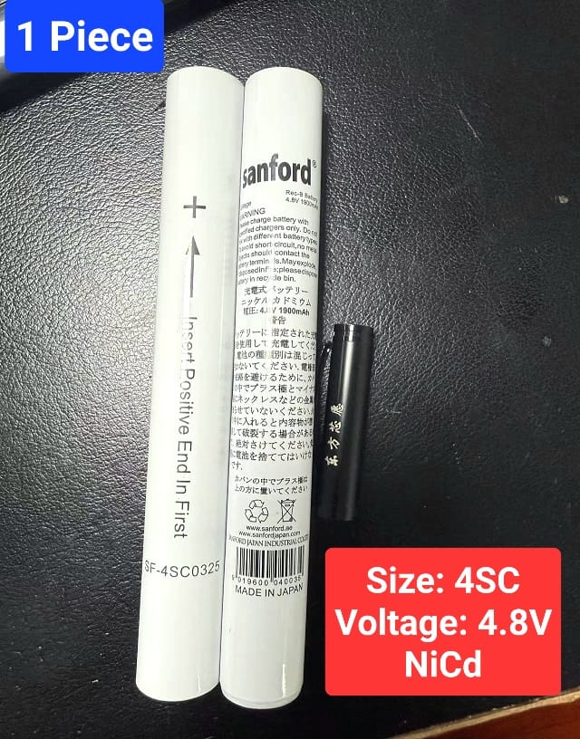 Picture of sanford 4SC Size 4.8V 1900mAh (1pc) Rechargeable Nickel Cadmium (Ni-Cd) Battery for Torchlight / Flashlight - 1 Piece ( White )