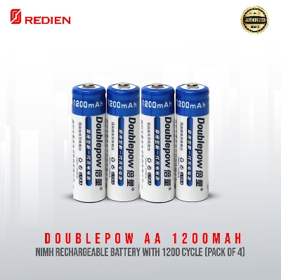 Picture of Doublepow AA (Pencil Battery) Size 1.2V 1200mAh Rechargeable NiMH Battery (No Battery Charger Included) - 4 Pieces ( Multicolor )