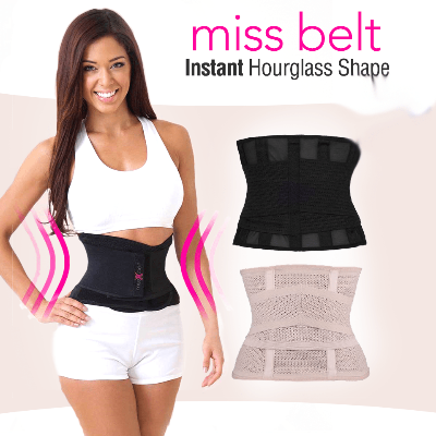 Picture of Miss Belt Instant Waist Adjustable Hourglass Body Slimming Shaper - Black