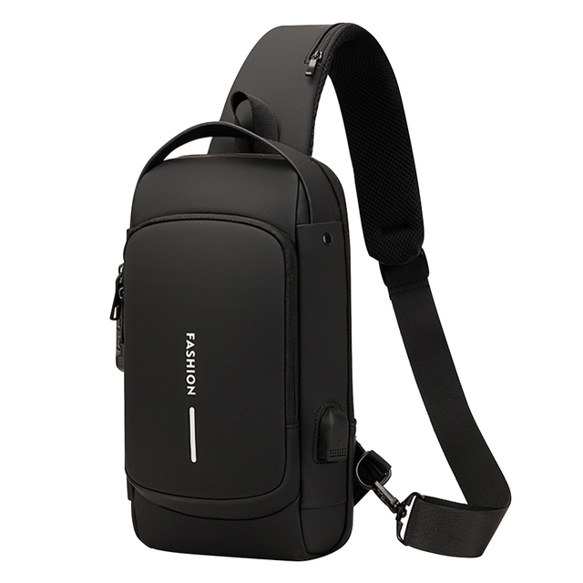 Picture of Men Multifunction Anti-Theft Usb Shoulder Bag Crossbody Bag Travel Sling Bag Pack Messenger Pack Chest Bag For Male - Bag