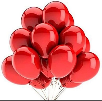 Picture of Red Balloon - 15 Pieces (Premium Quality)   (Red)