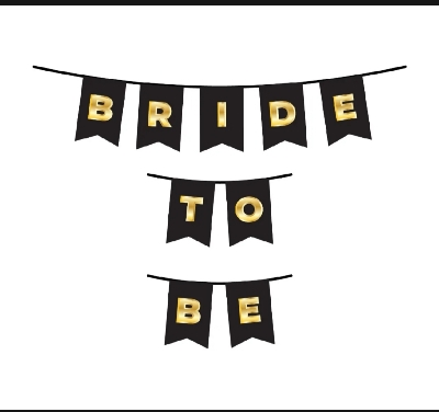 Picture of Bride To Be, Bridal Shower Card Banner For Engagement Party Bridal Shower Decorations   (Black)