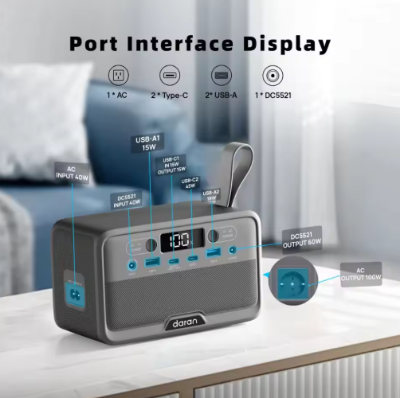 Picture of 100W Portable Power Station (PPS) : DARAN YOUYO R100 (Black)