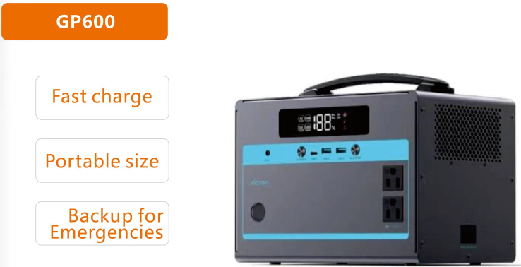 Picture of 600W Portable Power Station (PPS)_Daran GP600 (Black)