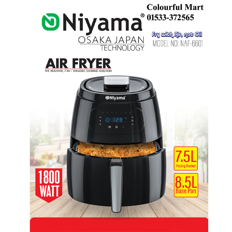 Picture of Niyama german technology  Air Fryer NAF-6601 1800 watt 8.5 litter Digital Touch Control Panel(NAF-6601 8.5 litter)