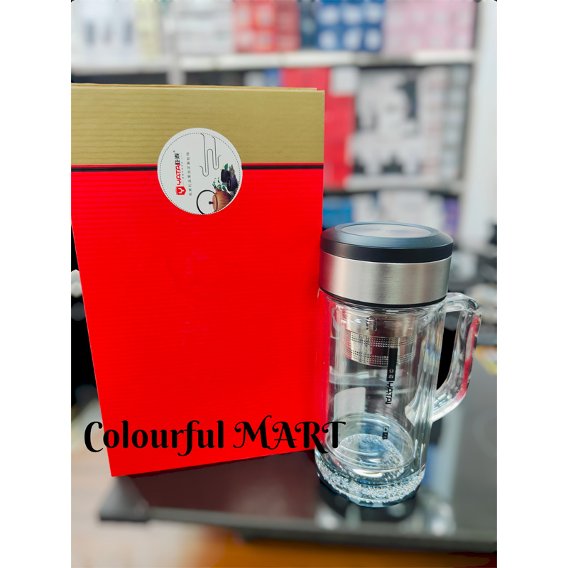 Picture of Double wall Glass Water/tea/coffee mug 360ml with premium packaging gift-box hot and cold(360ml mug with box)