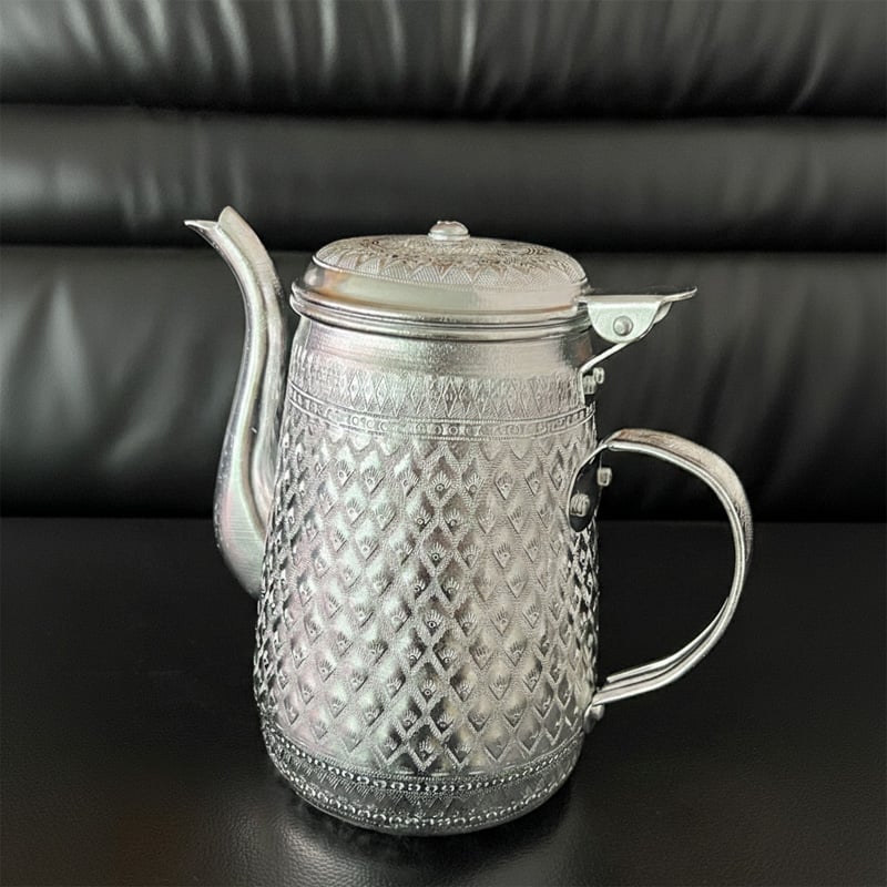 Picture of Thai drinking water vintage style jug silver color 2000ml(2000ml silver jug,2.000)