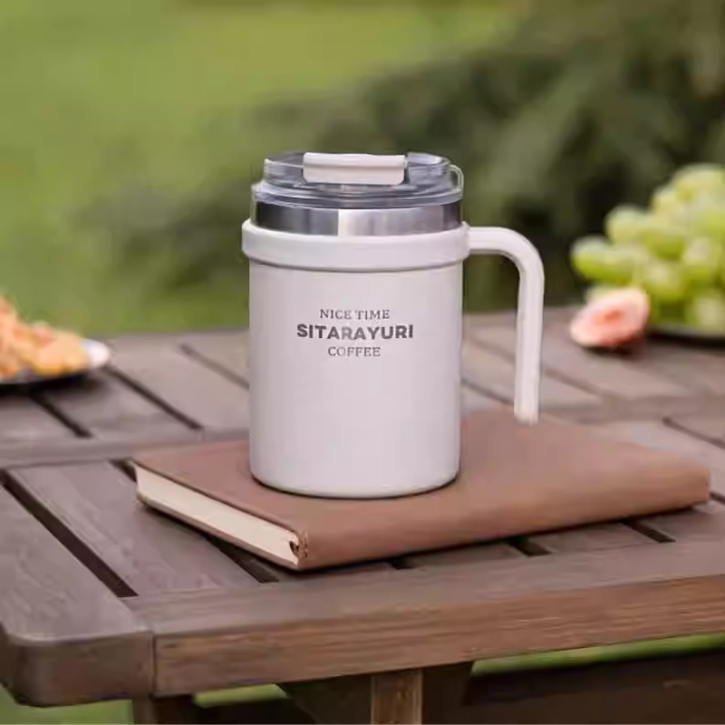 Picture of Hot and cold stainless steel drinking cup, anti-fall, anti-scalding, large-capacity mug, office cup, 500ml(Multicolor 1 pcs)