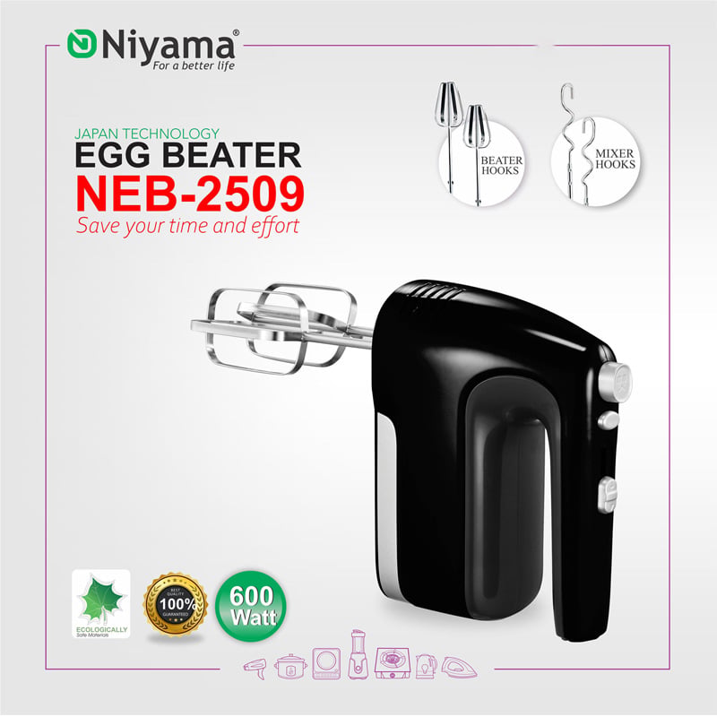 Picture of NIYAMA NEB-2509 Egg BeateLuxury design Heavy Duty Multi-Functional Electric Egg beater Automatic Cream Whip Stirrer(NEB-2509)
