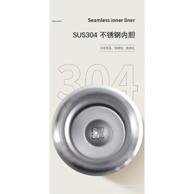 Picture of New Simple 304 stainless steel rope insulation cup vacuum sports water bottle hot and cold(Silver)