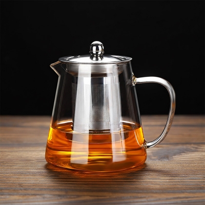 Picture of Borosilicate Glass Teapot, Loose Leaf Tea Kettle, 750 ml Borosilicate Glass Heat Resistant Clear Leaf Teapot with Infuser Strainer for Microwavable and Stovetop Safe(750ml glass tea pot)