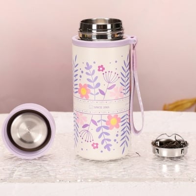 Picture of New Customized 316 stainless steel 3d printed mini sling portable handle thermos cup water bottle(green 350ml)