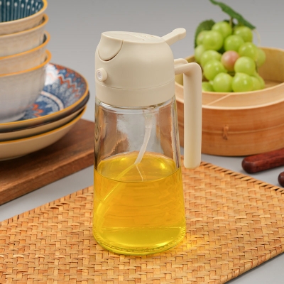 Picture of 2 in 1 Oil Spray Pot Kitchen Household Edible Olive Oil Spray Bottle Atomized Misty Oil Tank Air Fryer Spray Bottle(multicolor 1 pcs)