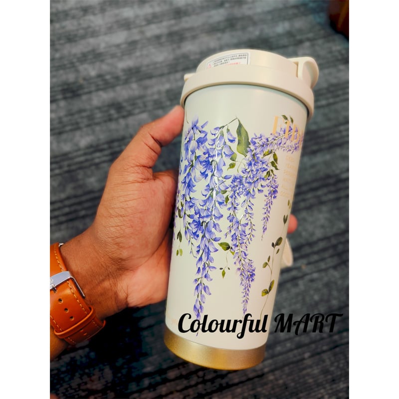 Picture of New  thermos cup high-looking stainless steel coffee cup, accompanying double drinking cup, portable student cup(520ml without led 3d)