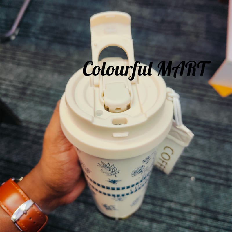 Picture of New  thermos cup high-looking stainless steel coffee cup, accompanying double drinking cup, portable student cup(550ml without led 3d)