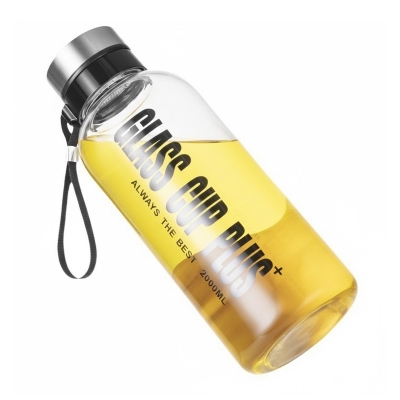 Picture of glass Water Bottle with Time Marker Creative Large Capacity Leakproof Drink Bottle FOR ALL(1000ml glass new 2)