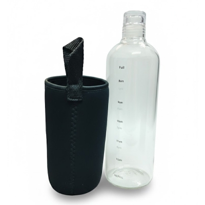 Picture of portable large-capacity single-layer sports glass high borosilicate material outdoor water cup(1000ml new shape)
