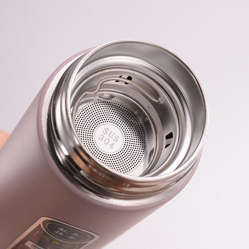Picture of Keelorn Double Layer 500ml Vacuum Flasks Thermoses Cup Business Coffee Mug Thermoscup Stainless Steel vacuum flasks for Car Water Bottle(gold)