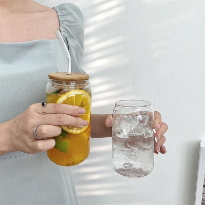 Picture of Glass cup new high borosilicate coffee cup glass water cup cold drink cola beverage cup milk tea milk single layer cup(clear mug 1pcs 540ml)