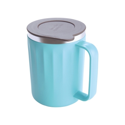 Picture of 1 pcs Stainless Steel Coffee Mug Portable Tea Coffee Milk Cup Thermal Insulation Brief Anti-Fall Cappuccino Latte Mugs(paste new)