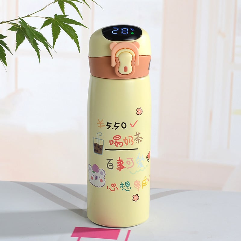 Picture of New Cartoon Intelligent Insulation Cup Temperature Display Bouncing Straw Cup Portable Vacuum Gift Cups for Boys and Girls(randomly 1pcs)