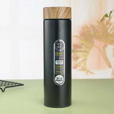 Picture of Keelorn Double Layer 500ml Vacuum Flasks Thermoses Cup Business Coffee Mug Thermoscup Stainless Steel vacuum flasks for Car Water Bottle(Black)