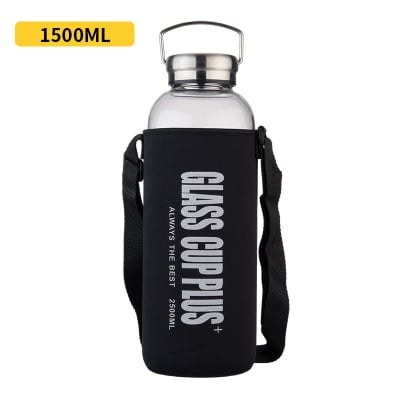 Picture of portable large-capacity single-layer sports glass high borosilicate material outdoor water cup(1000ml new shape)