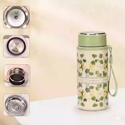 Picture of New Customized 316 stainless steel 3d printed mini sling portable handle thermos cup water bottle(multicolour 1 pcss)