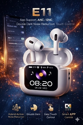 Picture of E11 AirPods Pro | App Support | ANC & ENC Noise Cancellation | Bluetooth 5.4
