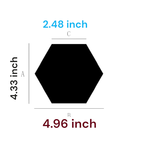 Picture of Hexagon Acrylic Mirror Wall Sticker 10 Pieces | DIY Self Adhesive Decorative Mirror for Home Interior