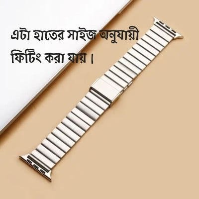 Picture of Classic Metal Link Bracelet Strap for Apple / Android Smartwatch –SmartWatch Strap Silver/ Black