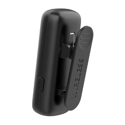 Picture of Ulanzi J12 Dual Wireless Microphone | High Quality Type-C Lavalier Mic with Charging Case | Plug & Play for Android & iPhone - Black
