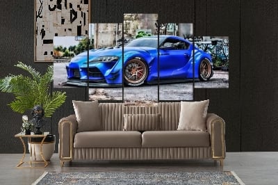 Picture of 5 PCS Sports Car Canvas Wall Art | Modern Room Decoration | Car Painting Poster for Home & Office