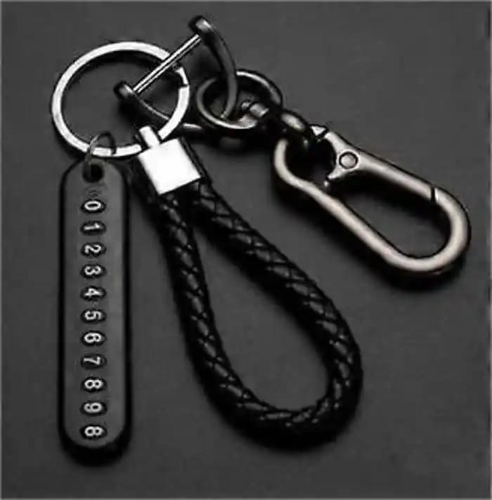 Picture of Type-C Lighter + Number Plate Keychain Holder | USB Rechargeable Electric Lighter & Custom Keyring Set - Multicolor