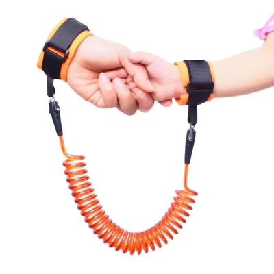 Picture of Baby Anti-Lost Walking Harness | Kids Outdoor Wrist Link & Toddler Safety Leash | Adjustable Safety Rope & Wristband - Multicolor